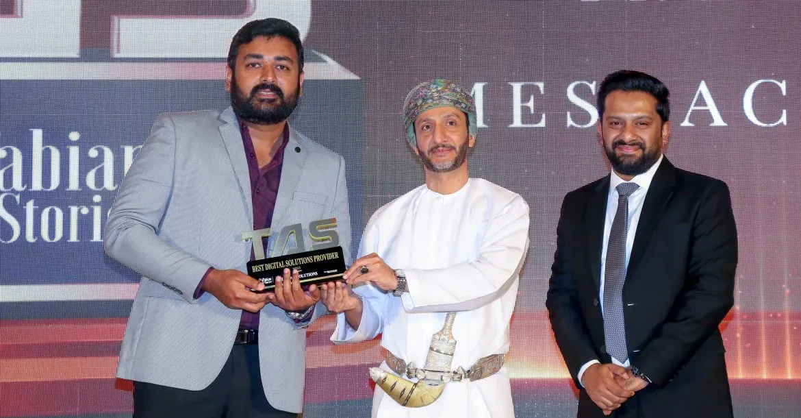 TAS award presentation for Best Digital Solutions Provider